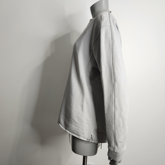 Lululemon Light Grey French Terry Oversized Long Sleeve Crew Mens Size XL - Picture 9 of 15